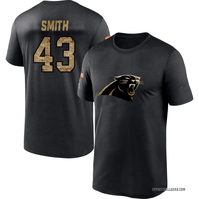 DeVonta Smith Youth Black Carolina Panthers 2020 Salute To Service Performance T-Shirt