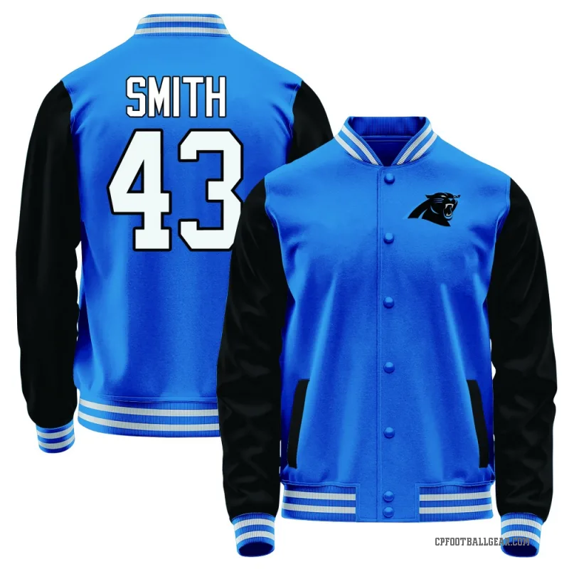 DeVonta Smith Youth Blue Carolina Panthers /Black Full-Snap Jacket