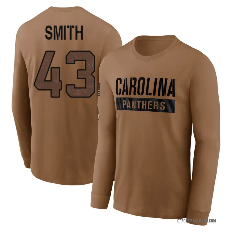DeVonta Smith Youth Brown Carolina Panthers 2023 Salute To Service Long Sleeve T-Shirt