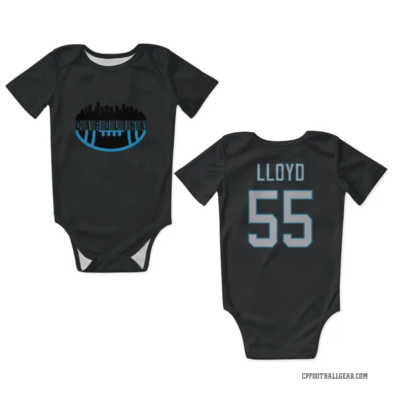 Devin Lloyd  Black Carolina Panthers  Newborn & Infant Bodysuit