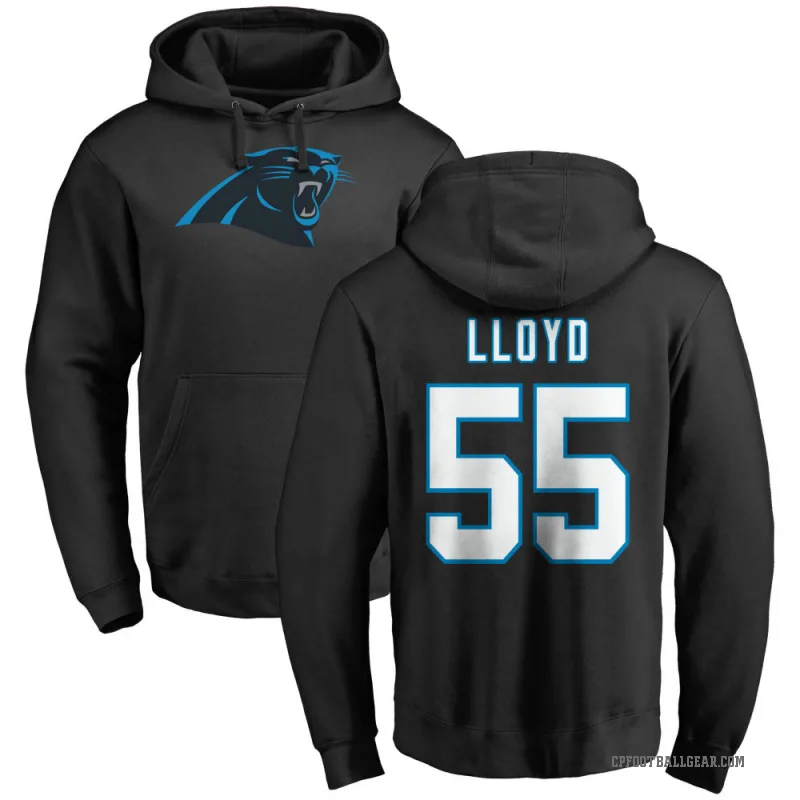 Devin Lloyd Men's Black Carolina Panthers Pro Line Logo Pullover Hoodie