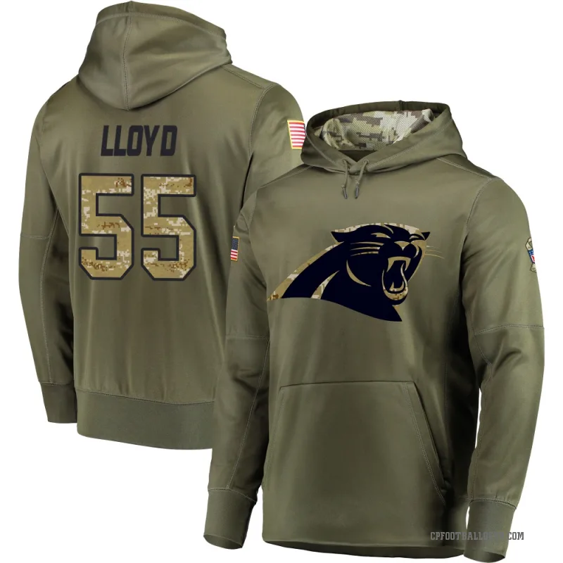Devin Lloyd Men's Olive Carolina Panthers Salute to Service Pullover Hoodie