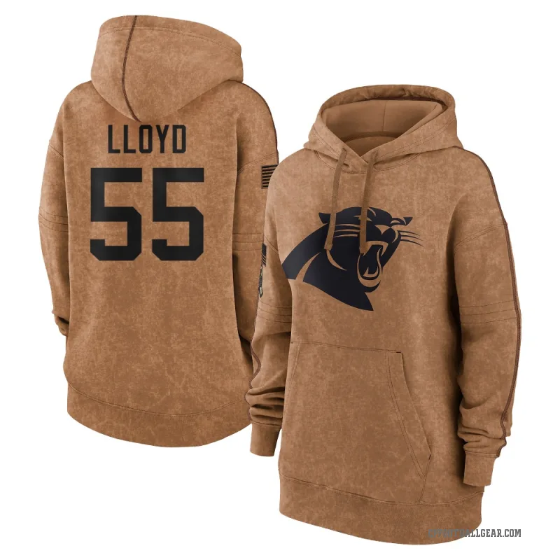 Devin Lloyd Women's Brown Carolina Panthers 2023 Salute To Service Pullover Hoodie