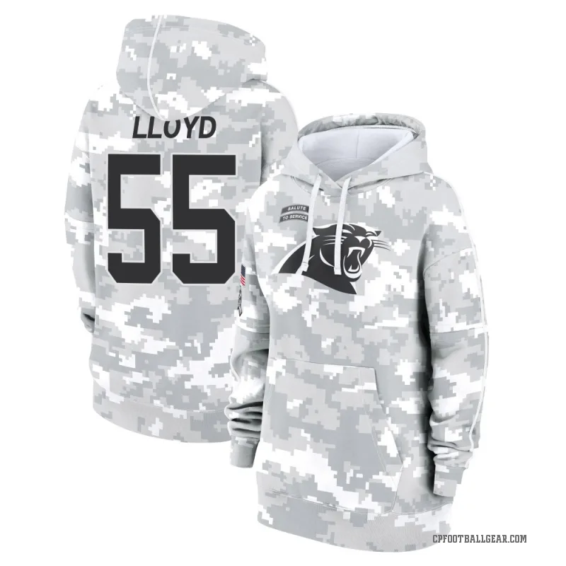 Devin Lloyd Women's Camo Carolina Panthers Arctic 2024 Salute to Service Club Fleece Pullover Hoodie