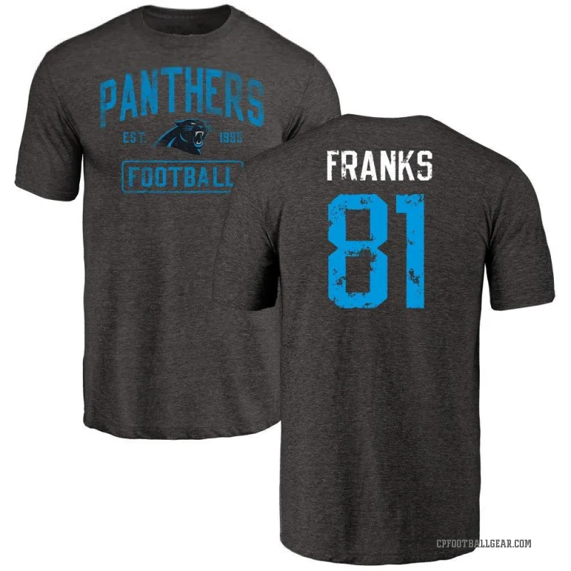Feleipe Franks Men's Black Carolina Panthers Distressed T-Shirt