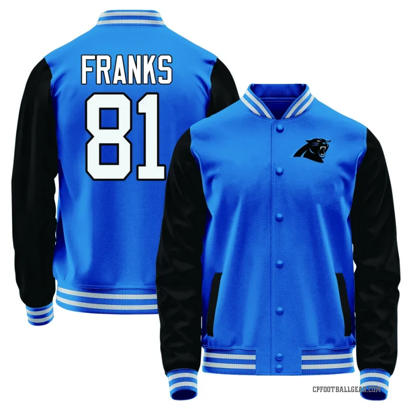 Feleipe Franks Men's Blue Carolina Panthers /Black Full-Snap Jacket
