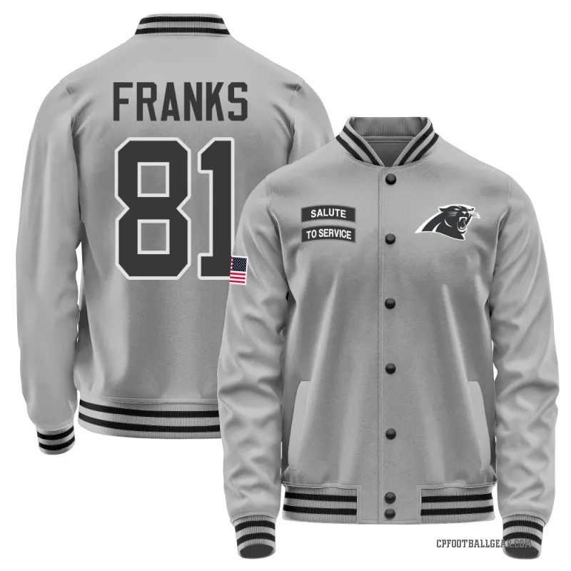 Feleipe Franks Men's Gray Carolina Panthers Salute to Service Performance Jacket