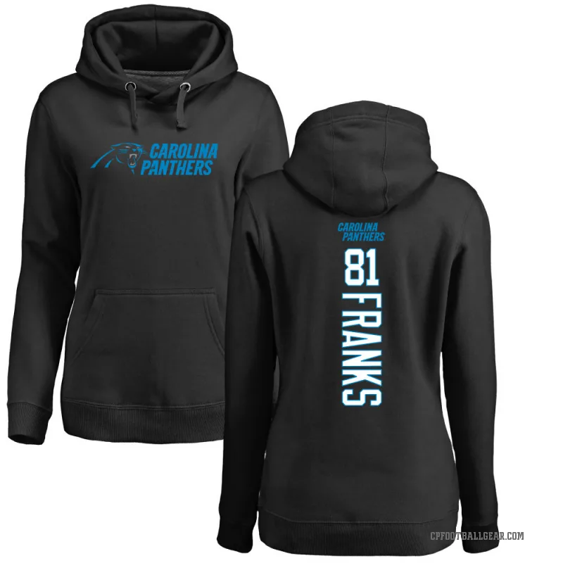 Feleipe Franks Women's Black Carolina Panthers Pro Line Backer Pullover Hoodie