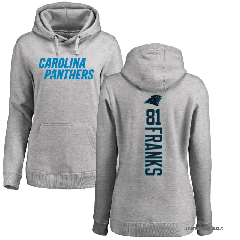 Feleipe Franks Women's Carolina Panthers Pro Line Ash Backer Pullover Hoodie