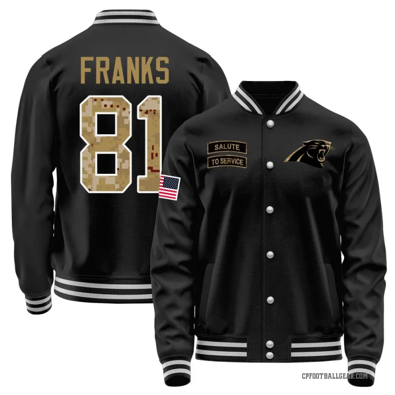 Feleipe Franks Youth Black Carolina Panthers Salute to Service Sideline Performance Jacket