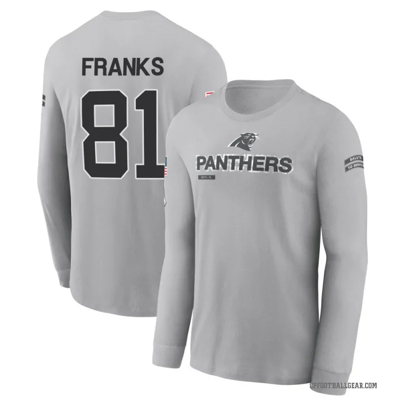 Feleipe Franks Youth Gray Carolina Panthers 2024 Salute to Service Long Sleeve T-Shirt
