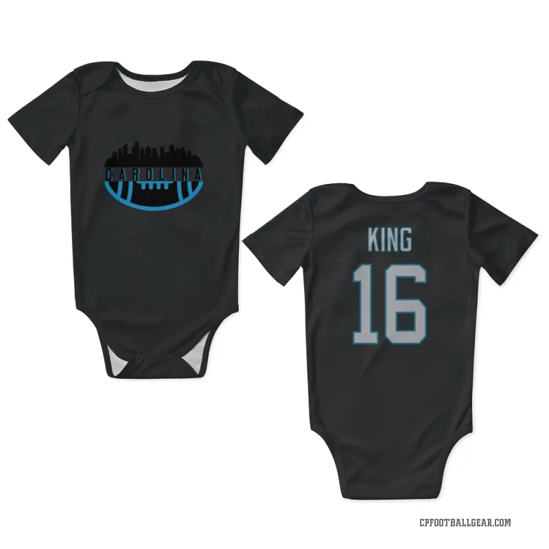 Haynes King  Black Carolina Panthers  Newborn & Infant Bodysuit