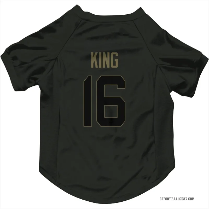 Haynes King  Black Carolina Panthers  Service Cat & Dog Pet Jersey