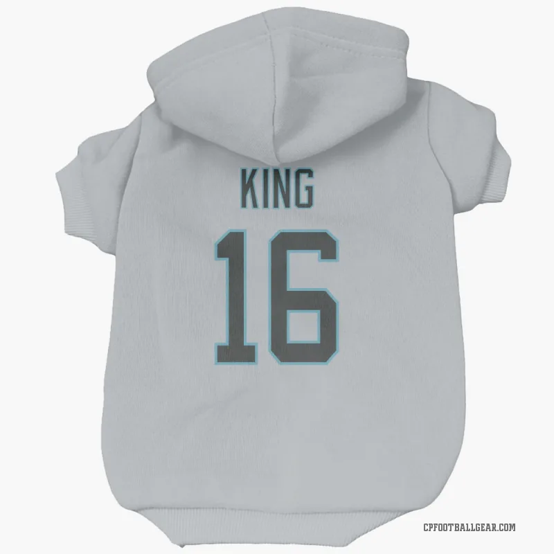 Haynes King  Carolina Panthers   Silver Cat & Dog Pet Hoodie