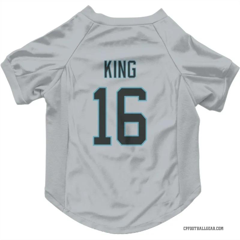 Haynes King  Carolina Panthers   Silver Cat & Dog Pet Jersey