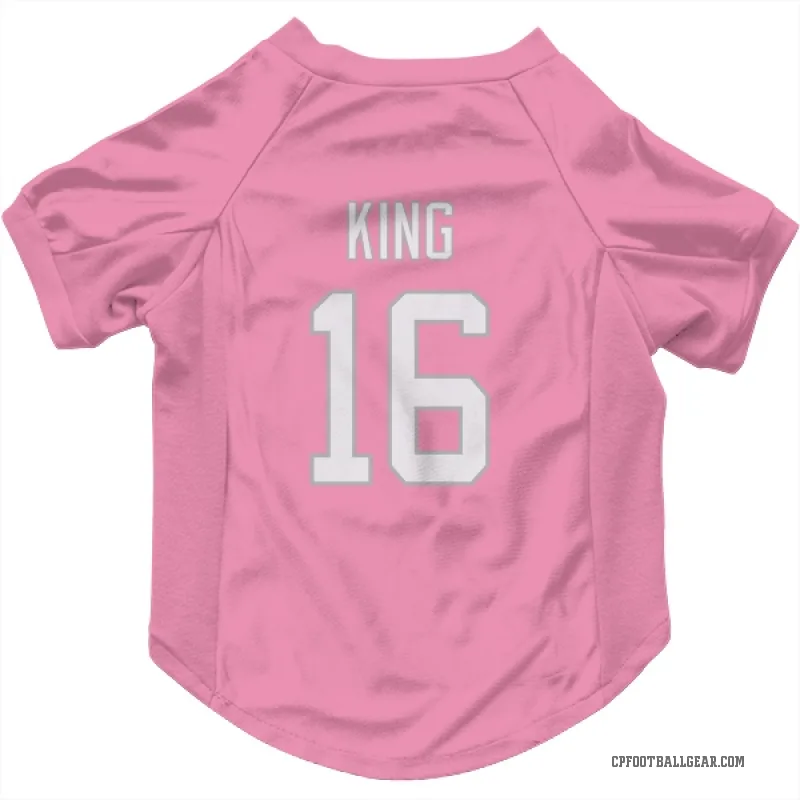 Haynes King  Pink Carolina Panthers  Cat & Dog Pet Jersey
