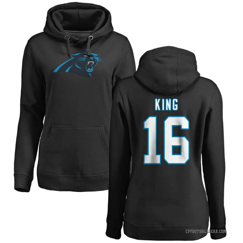 Haynes King Women's Black Carolina Panthers Pro Line Logo Pullover Hoodie