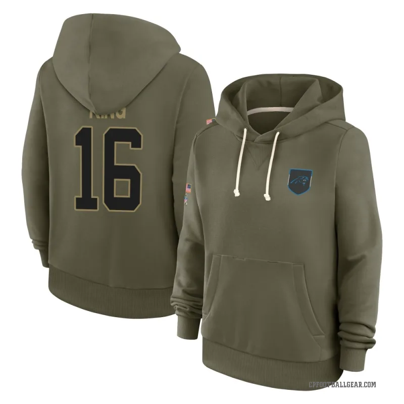 Haynes King Women's Olive Carolina Panthers 2025 Salute to Service Hoodie