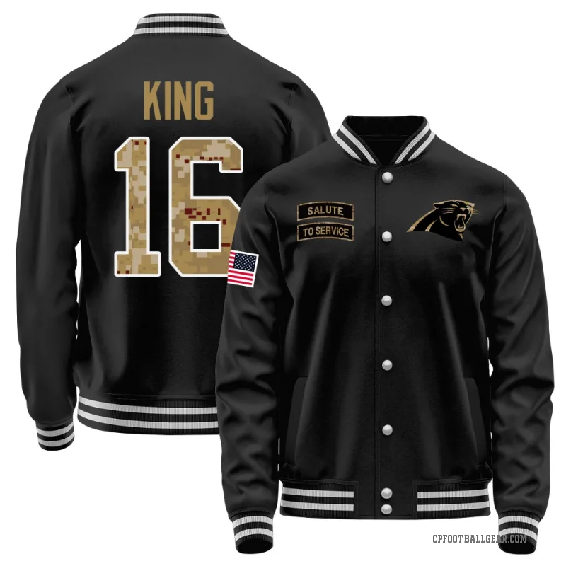 Haynes King Youth Black Carolina Panthers Salute to Service Sideline Performance Jacket
