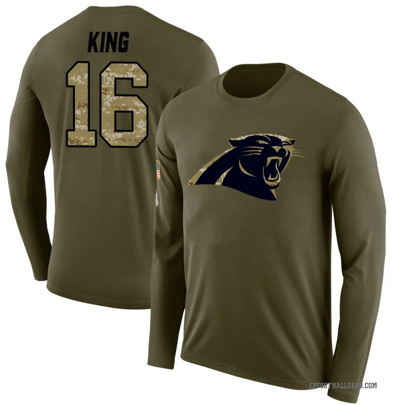 Haynes King Youth Olive Carolina Panthers Salute to Service Sideline Long Sleeve T-Shirt