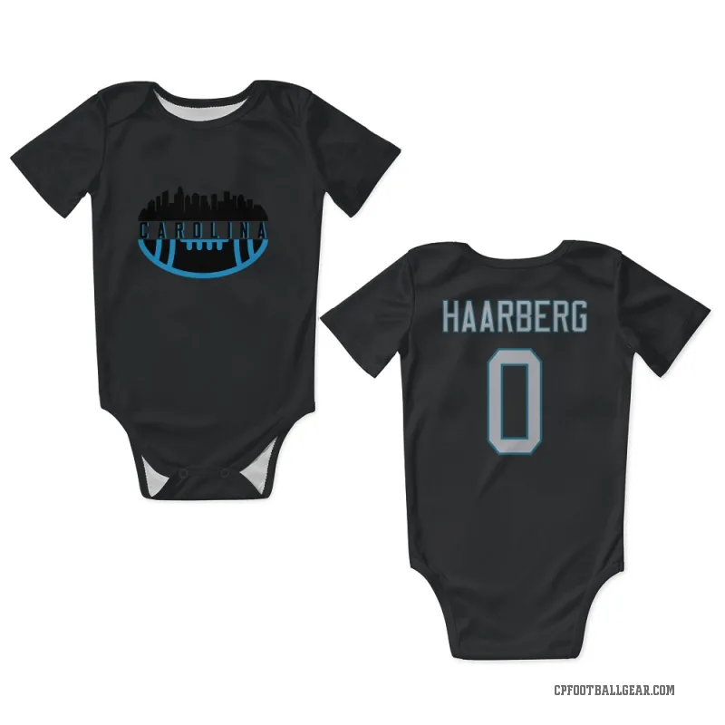 Heinrich Haarberg  Black Carolina Panthers  Newborn & Infant Bodysuit