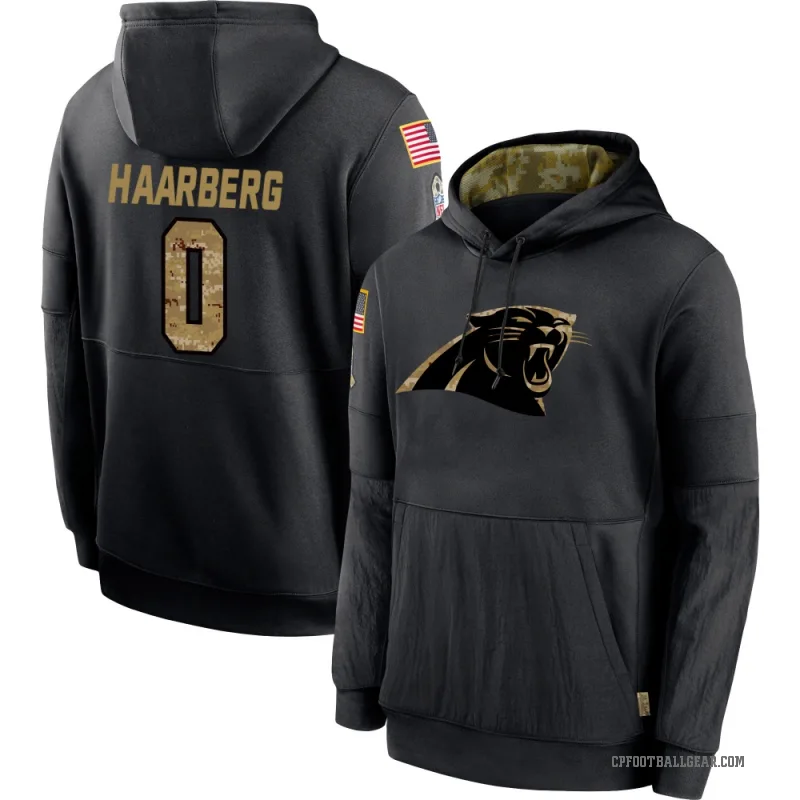 Heinrich Haarberg Men's Black Carolina Panthers 2020 Salute to Service Sideline Performance Pullover Hoodie