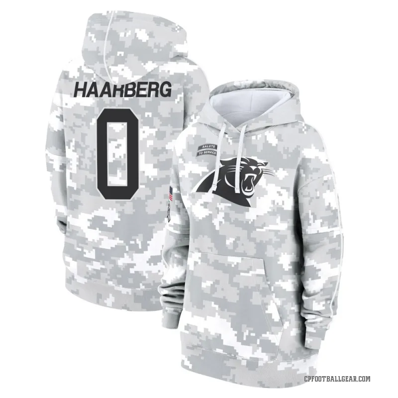Heinrich Haarberg Women's Camo Carolina Panthers Arctic 2024 Salute to Service Club Fleece Pullover Hoodie