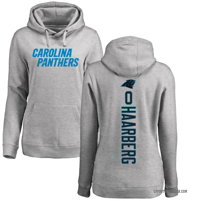 Heinrich Haarberg Women's Carolina Panthers Pro Line Ash Backer Pullover Hoodie