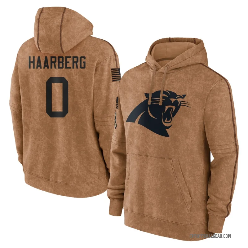 Heinrich Haarberg Youth Brown Carolina Panthers 2023 Salute To Service Club Pullover Hoodie