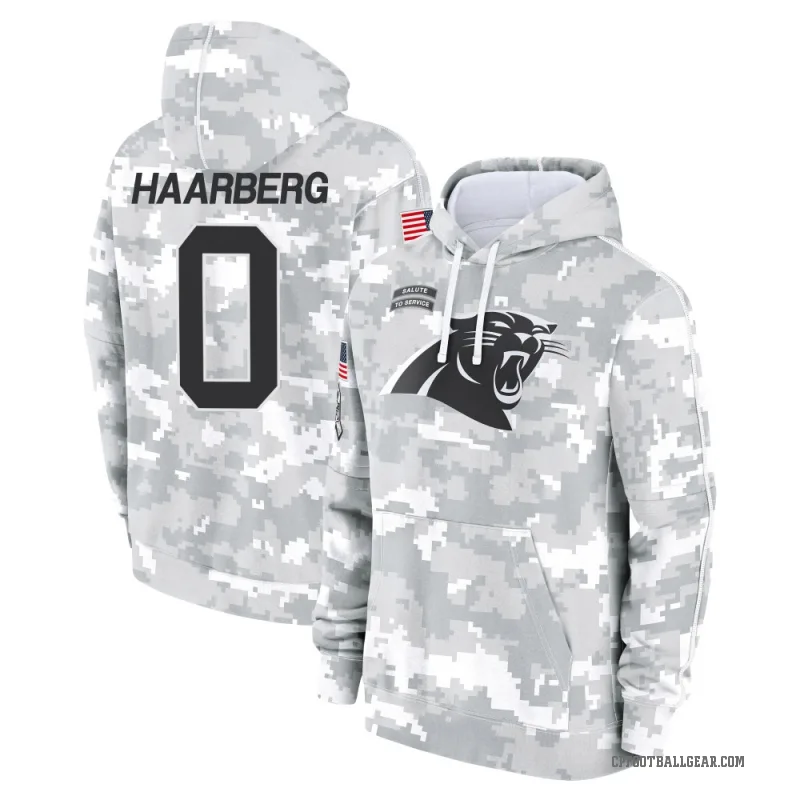 Heinrich Haarberg Youth Camo Carolina Panthers Arctic 2024 Salute to Service Club Fleece Pullover Hoodie