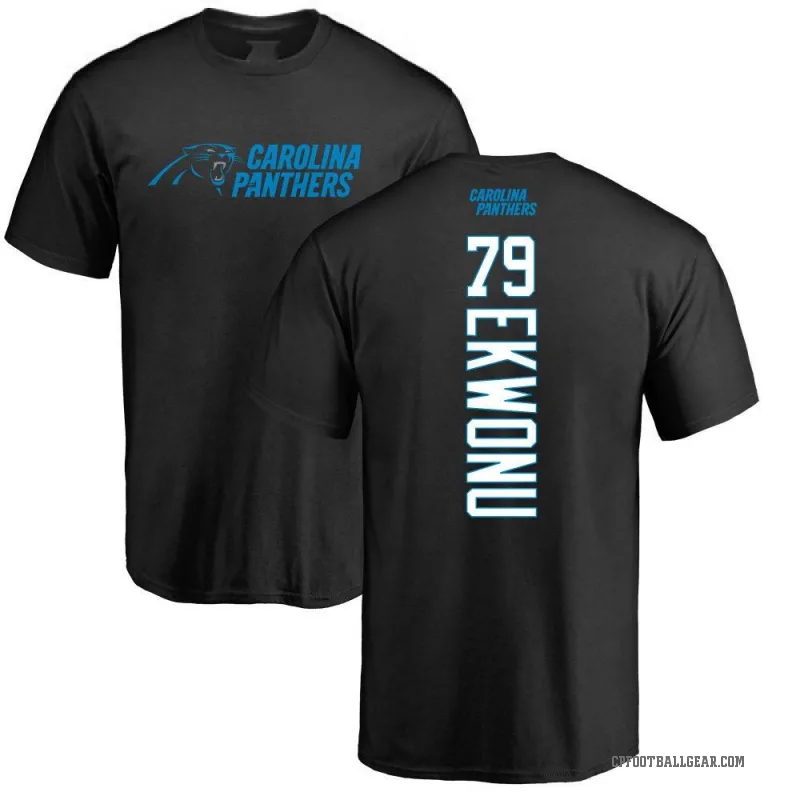 Ikem Ekwonu Men's Black Carolina Panthers Backer T-Shirt -