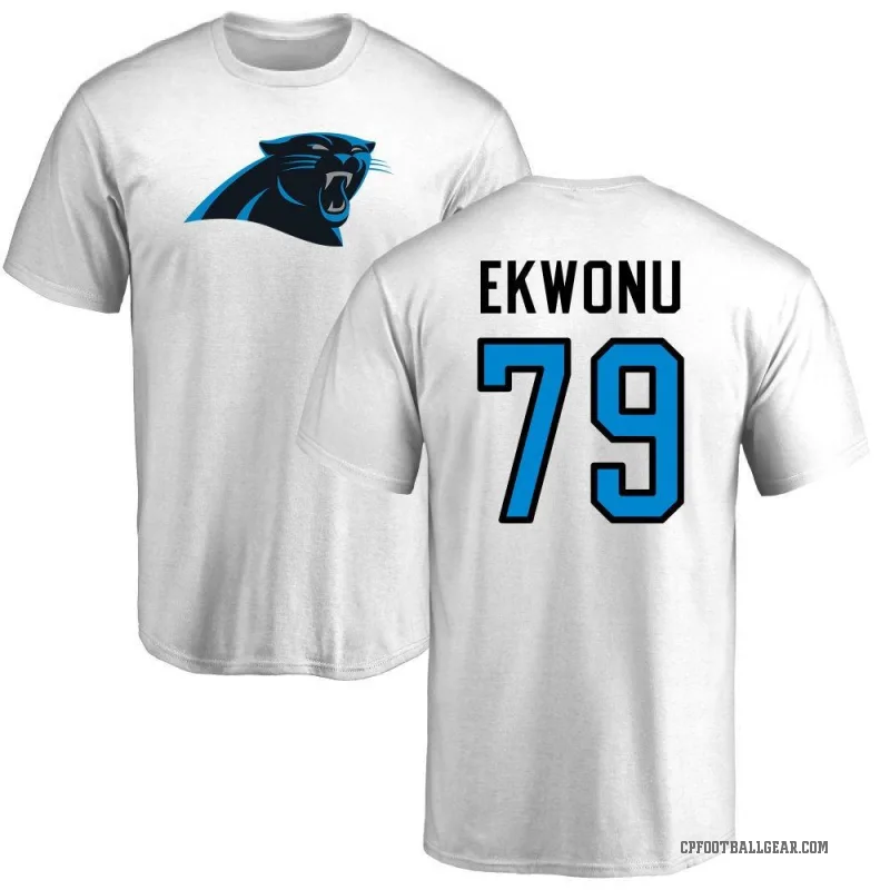 Ikem Ekwonu Youth White Carolina Panthers Logo T-Shirt -