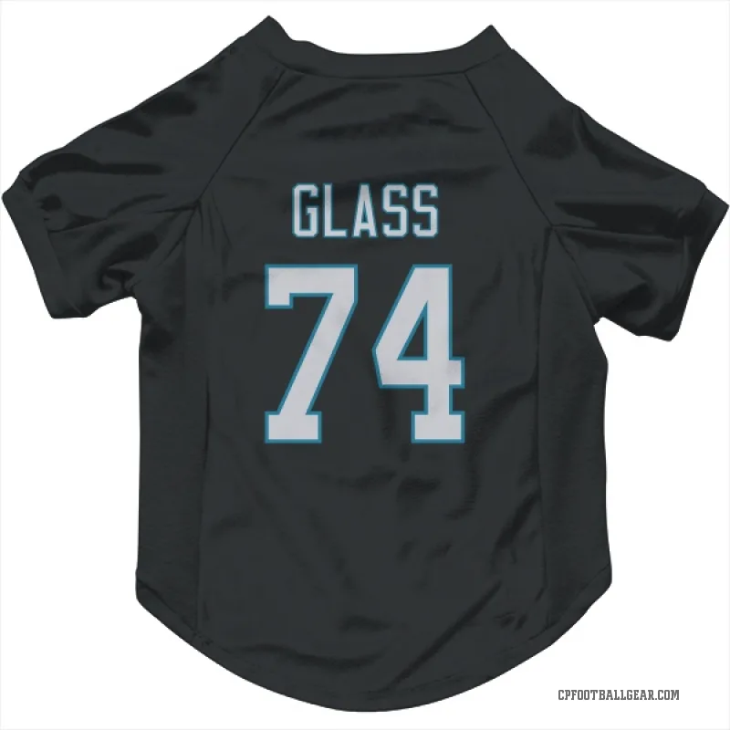 Isaia Glass  Black Carolina Panthers  Cat & Dog Pet Jersey