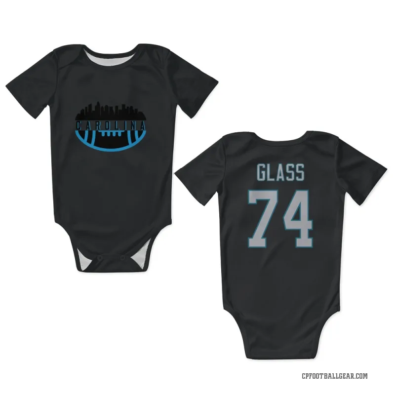 Isaia Glass  Black Carolina Panthers  Newborn & Infant Bodysuit