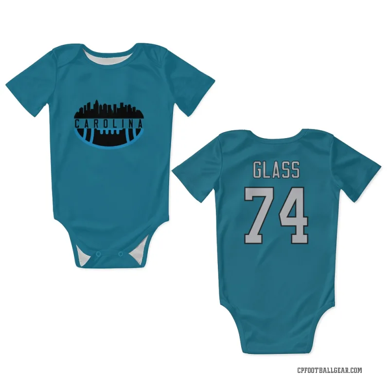 Isaia Glass  Blue Carolina Panthers  Newborn & Infant Bodysuit
