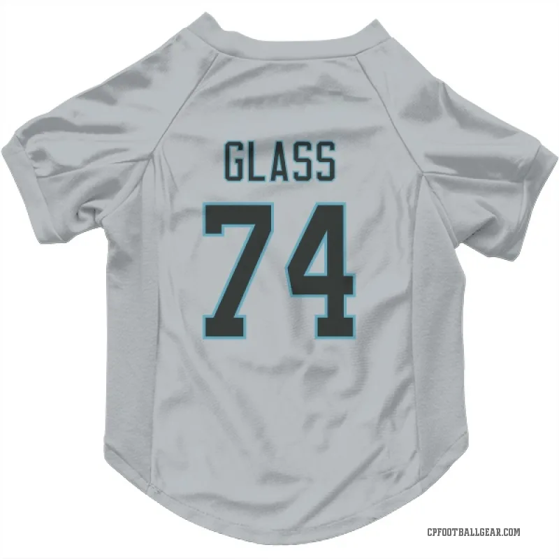 Isaia Glass  Carolina Panthers   Silver Cat & Dog Pet Jersey