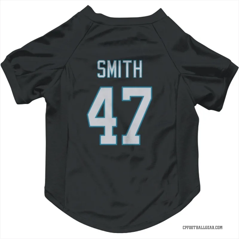 Isaiah Smith  Black Carolina Panthers  Cat & Dog Pet Jersey