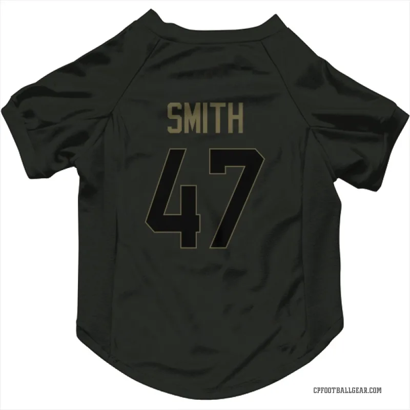 Isaiah Smith  Black Carolina Panthers  Service Cat & Dog Pet Jersey