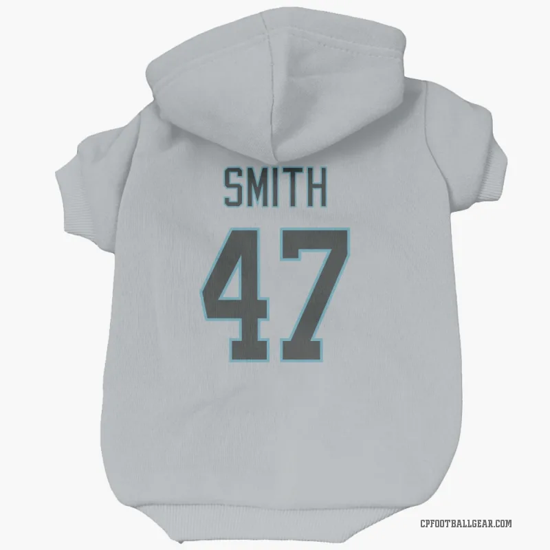 Isaiah Smith  Carolina Panthers   Silver Cat & Dog Pet Hoodie