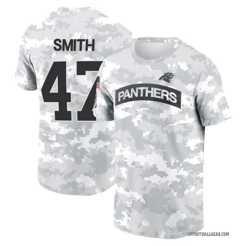 Isaiah Smith Men's Camo Carolina Panthers Arctic 2024 Salute to Service Performance T-Shirt