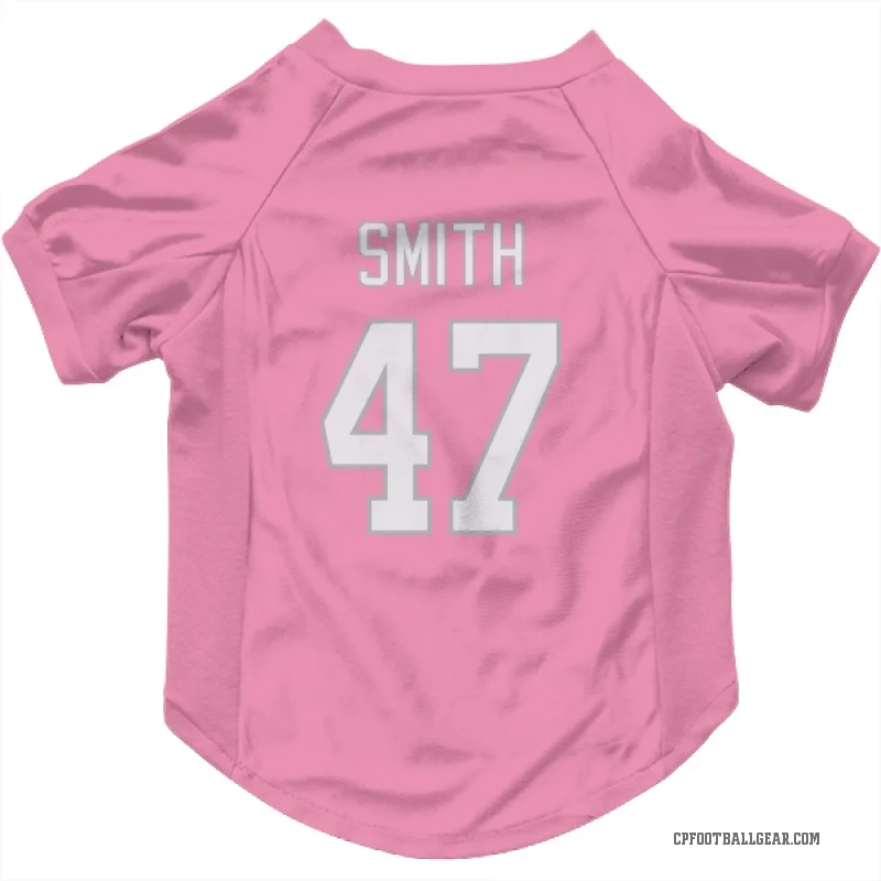Isaiah Smith  Pink Carolina Panthers  Cat & Dog Pet Jersey