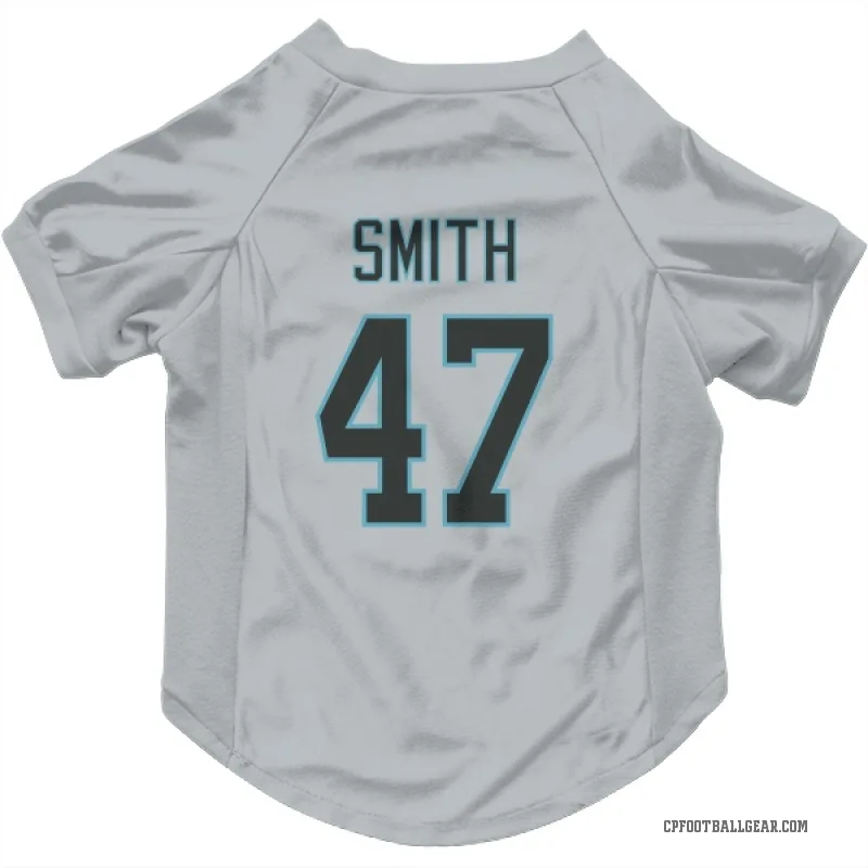 Isaiah Smith  White Carolina Panthers  Cat & Dog Pet Jersey