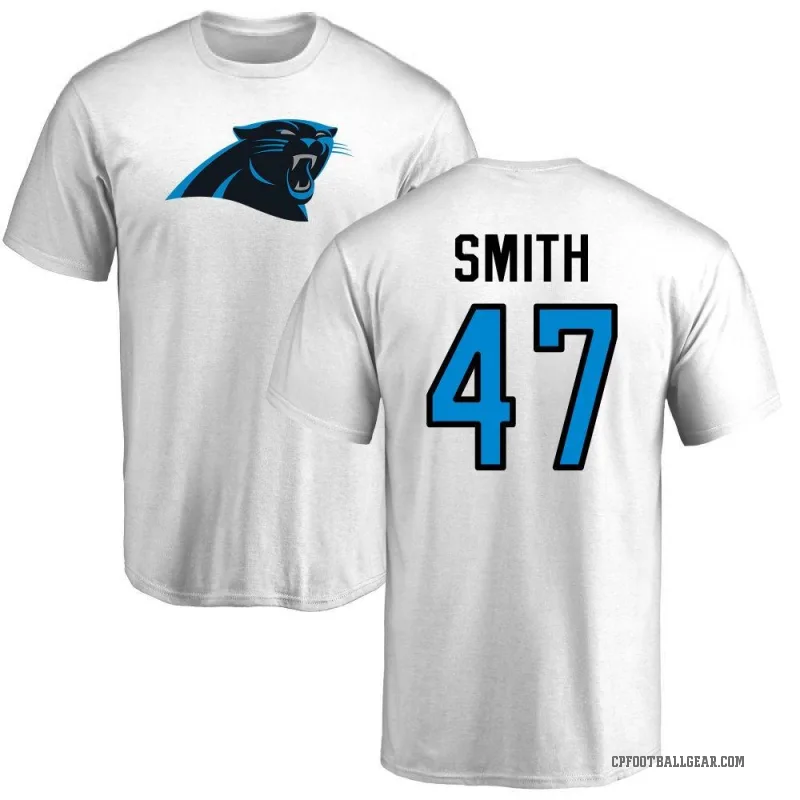 Isaiah Smith Youth White Carolina Panthers Logo T-Shirt -