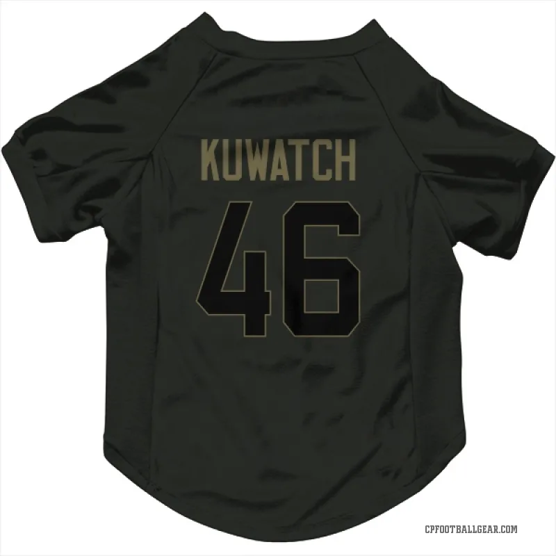 Jackson Kuwatch  Black Carolina Panthers  Service Cat & Dog Pet Jersey