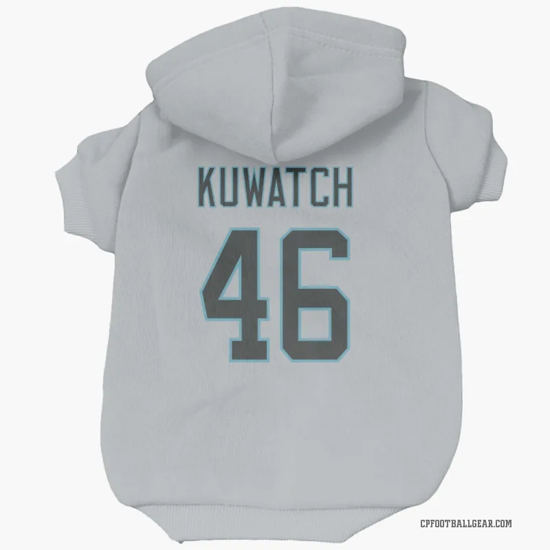 Jackson Kuwatch  Carolina Panthers   Silver Cat & Dog Pet Hoodie