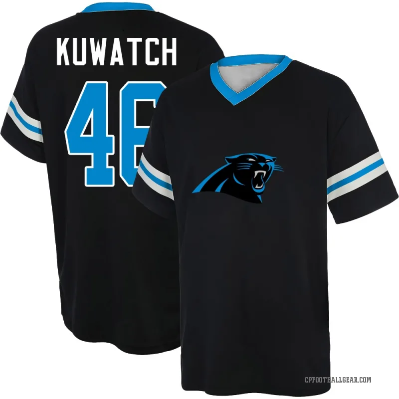 Jackson Kuwatch Men's Black Carolina Panthers Game Day V-Neck T-Shirt