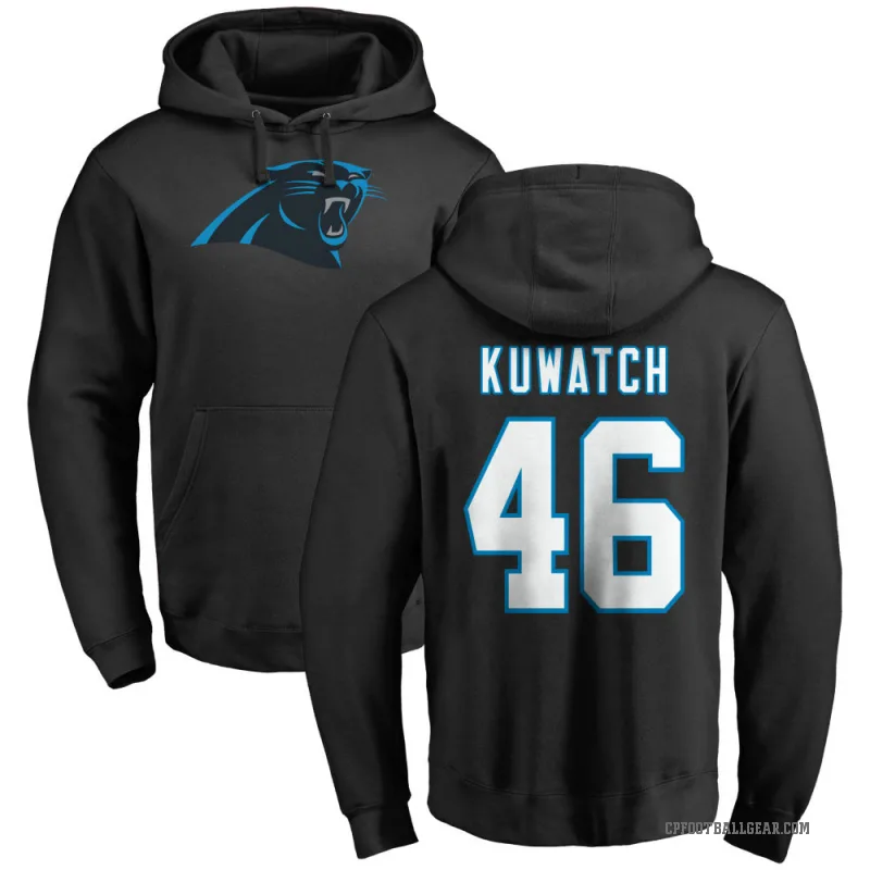 Jackson Kuwatch Men's Black Carolina Panthers Pro Line Logo Pullover Hoodie