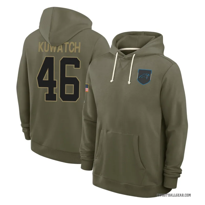 Jackson Kuwatch Men's Olive Carolina Panthers 2025 Salute to Service Hoodie