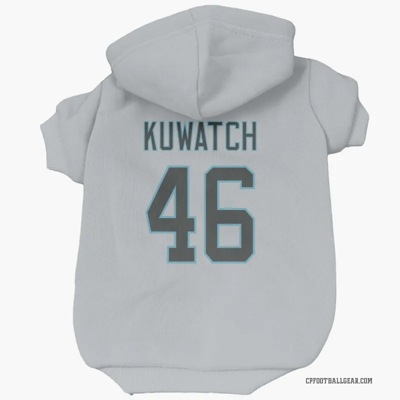 Jackson Kuwatch  White Carolina Panthers  Cat & Dog Pet Hoodie