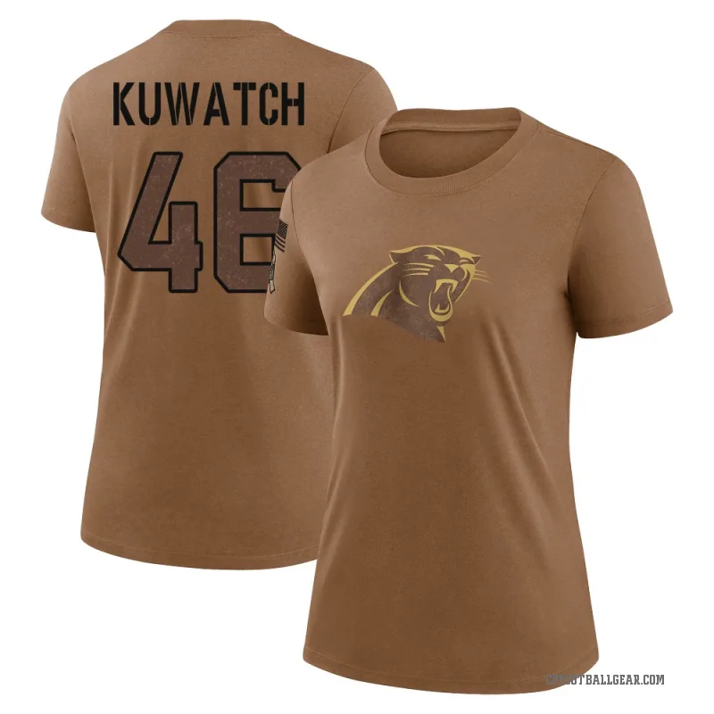 Jackson Kuwatch Women's Brown Carolina Panthers 2023 Salute To Service Performance T-Shirt